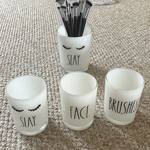 BNWT Rae Dunn Makeup jars. Perfect for holding all of your brushes